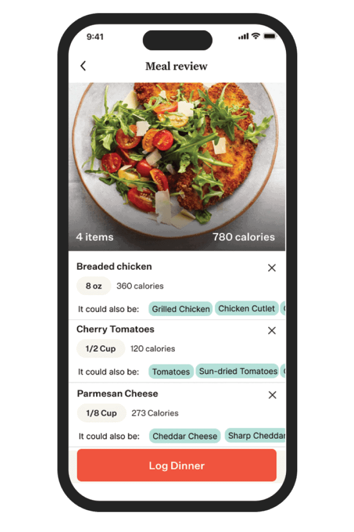 Noom app showing a weight loss program screen