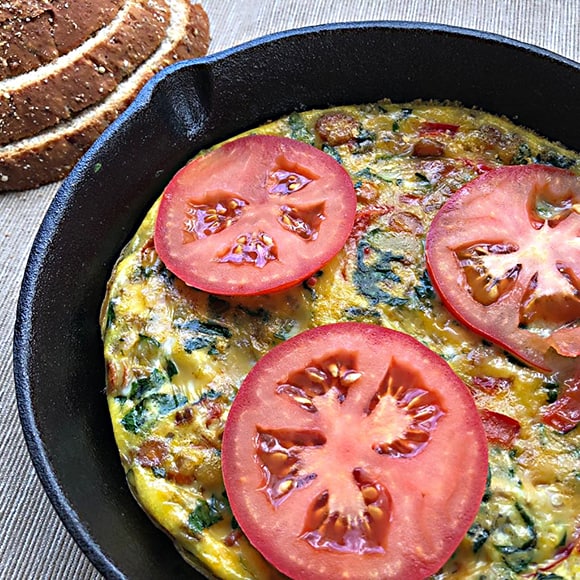 TORTILLAS DE HUEVOS CON VEGETALES